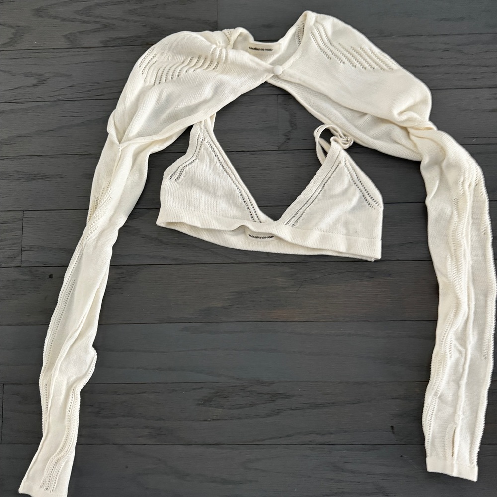 Maniere De Voir Cream Knit Set